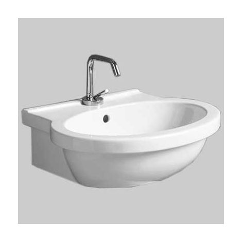 Lavabo short - cm 55 monoforo - rubinetteria esclusa