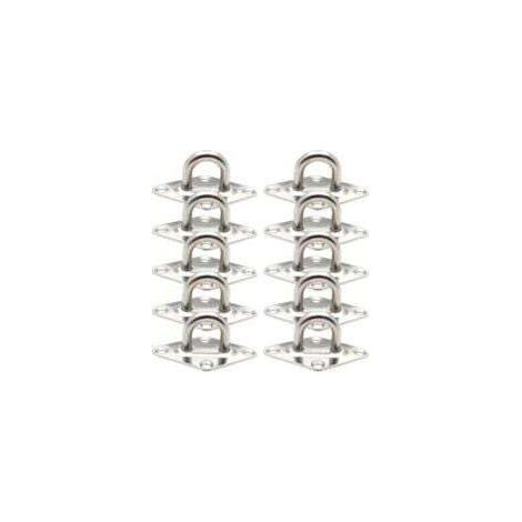 10 stainless steel 304 tie-down rings for trailers, trucks, boats and kayaks (60 x 36 mm, M5) (1/5)