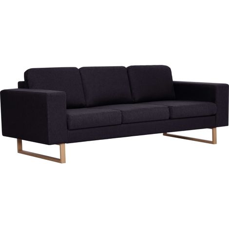 Divano letto 3 posti trasformabile soggiorno letto ospiti divano letto pieghevole per soggiorno interni casa sedili tessuto nero 020019456