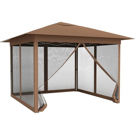 Pop-Up-Pavillon 3,5 x 3,5 m mit Moskitonetz und Tasche