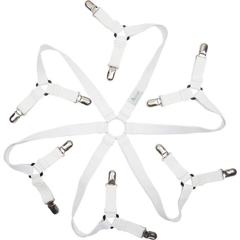 Feuille Sangles, Long, réglable Drap de lit Clip, 6 Côtés Triangle, adapté pour toute taille Lit, DE TABLE