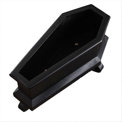 Coffin mini pot de fleurs plante décoration support noir (1/5)