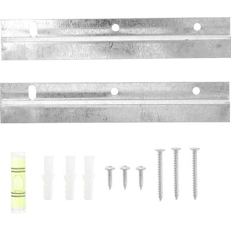 Support mural en forme d'encoche pour cadre photo, support pour miroir, support mural en dents de scie pour cadre photo, fixation murale verrouillable (FMY) Argent-AquaForge (1/3)