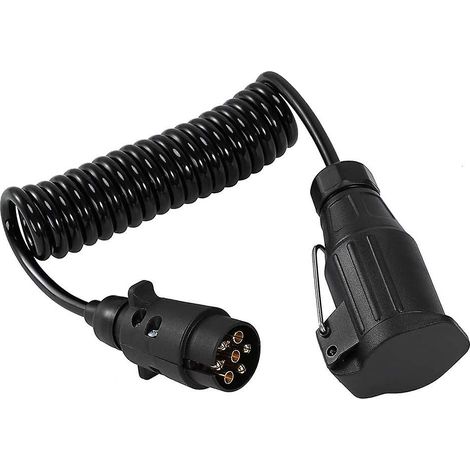 Câble d'extension 12 V à 7-13 broches pour remorque avec connecteur femelle et accessoires pour remorques de voiture (1/5)