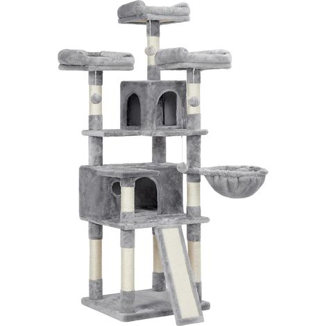 FEANDREA Arbre à Chat XXL, Tour de Jeux 168 cm, Gris Clair PCT019W01 (1/5)