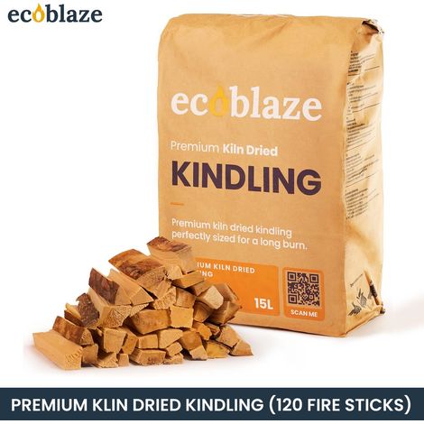 Ecoblaze Kiln Dried Kindling Wood 120 Fire Sticks for Log Burners & Pizza Oven (1/5)