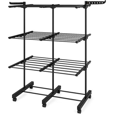 Séchoir à linge extensible XXL EXTRA 38M 3 niveaux Black (1/5)