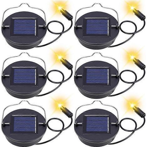 Kit de 6 pièces de rechange pour lampe solaire étanche, ampoule suspendue pour éclairage de terrasse. (1/5)