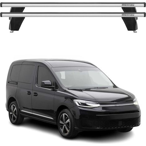 OMAC Dachträger Querträger Alu für VW Caddy IV 2020-2026 – Abschließbar – T-Nut – City-Crash-getestet – Max. 75 kg Silber (1/5)