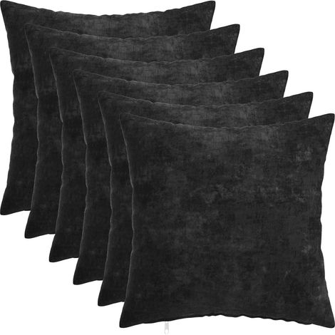 Funda de almohada 6 uds. HEERLEN Gris antracita 40 x 40 cm vidaXL (1/5)