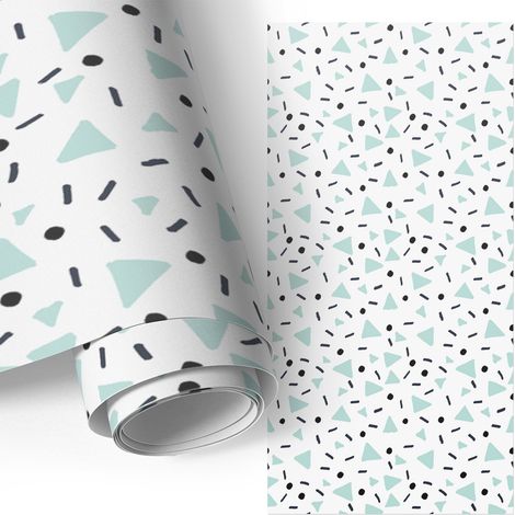 Klebefolie für Möbel - Möbelfolie - Selbstklebefolie - für Couchtisch - Türen - Wohnzimmer - Schlafzimmer Geometrisches Muster 65x130 cm