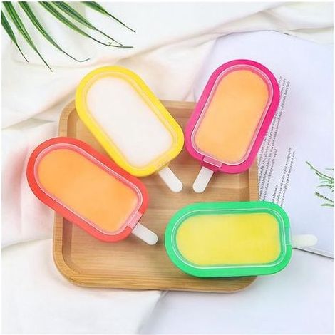 moule Glace En Silicone Empilable, Mini, 4 Pices, Silicone, Multicolore, 10,5 X 6,5 X 2,6 Cm (1/5)
