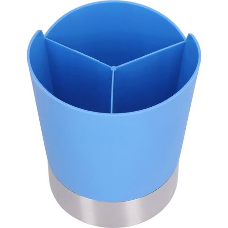 Strohhalmspender, blau, robust, langlebig, 3 Fächer, stabil, vielseitig einsetzbar, Strohhalmhalter für Zuhause, Bar, Restaurant (1/5)