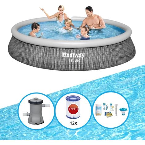 Bestway Bestway Fast Set Ronde - 396x84 cm - 4-pièces S22674 (1/5)