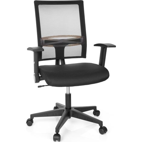 Bürostuhl / Drehstuhl OFFICE R8 Netzstoff schwarz hjh OFFICE (1/5)