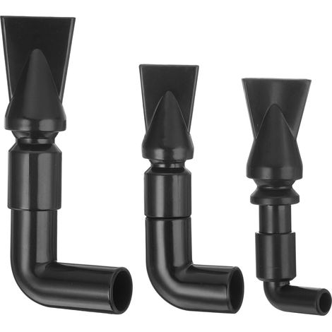 3pcs 360°Libre Rotation Plastique Aquarium Pompe Buse (Noir) 8mm/15mm/19mm OD Plat Eau Sortie Retour Tuyau Raccord pour Aquariums Poissons Réservoirs, Aquarium Buse (1/5)