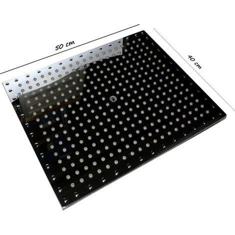 Soffione Bossini a soffitto 40x50 metallo cromo senza braccio w103733