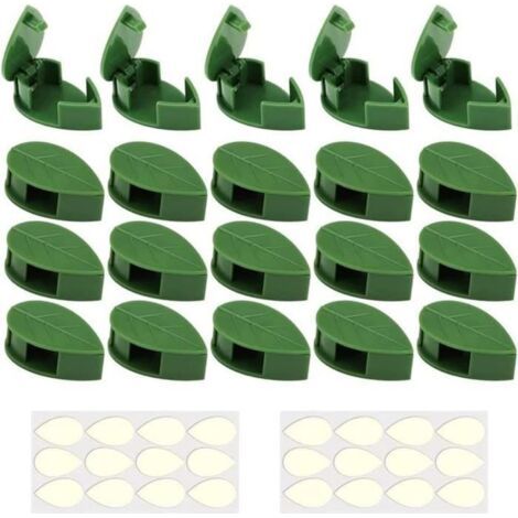 Wandclips für Kletterpflanzen – 20 selbstklebende Clips mit unsichtbaren Blättern (1/5)