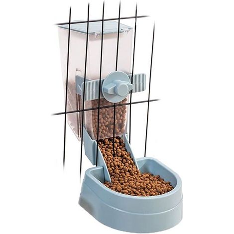 Distributeur automatique de nourriture pour lapin - 1 L - Gamelles pour nourriture et eau - Pour petit animal domestiqu (1/4)