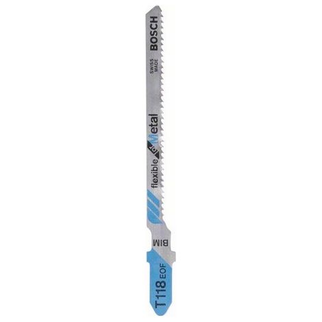 Bosch Accessories 2608634237 Lama per seghetto alternativo T 118 EOF - Flexible for Metal 5 pz.