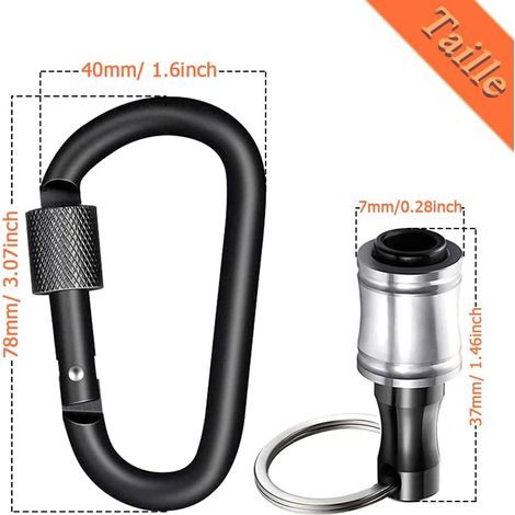 6pcs Porte-Embouts Tournevis Adaptateur Vis de Perçage à Tige Hexagonale 6.35mm Barre d'Extension de Foret Portable avec Porte-clés (1/4)