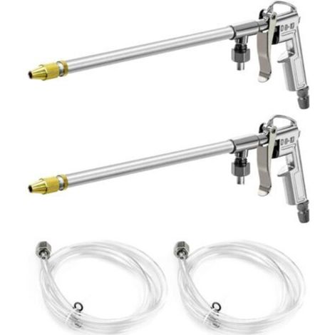 ALLIANDISPistolet de nettoyage pneumatique pour moteur - pour le nettoyage des compartiments moteur et des roues de voiture - 2 jeux, argent (1/4)