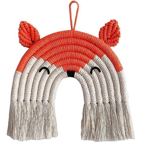 Tenture murale animale en macramé nordique tissée à la main, corde en coton, pendentif décoratif pour chambre d’enfants et nursery. (1/4)