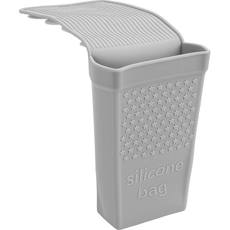 Fer à lisser, fer à friser, lisseur, étui en silicone résistant à la chaleur avec ventouse puissante, gris (1/5)