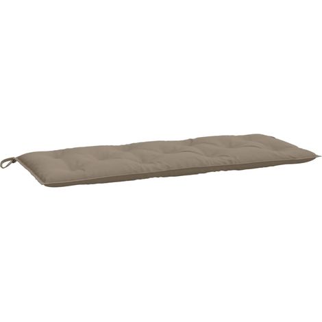 Cojín de banco de jardín tela Oxford gris taupé 120x50x7 cm vidaXL