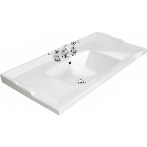 Bayswater Traditional Furniture Basin 1000mm Wide 3 Tap Hole (1/2)