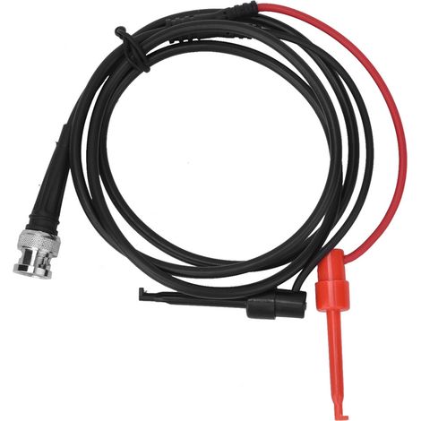 Câble de test BNC à double crocodile pour oscilloscope – Utilisation maintenance automobile (1 pièce, 100cm, 50Ω, PVC/Cuivre, 500V max) (1/5)