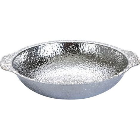 Marmite plate en acier inoxydable, répartition uniforme de la chaleur, batterie de cuisine antiadhésive multifonctionnelle pour usage commercial domestique, double poignée de 9,4 pouces (1/5)