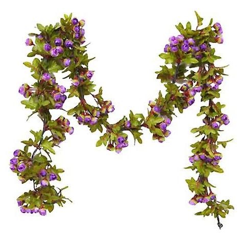 Guirlande de fleurs artificielles de 220 cm, ne fane pas, roses artificielles décoratives, accessoires pour la confection de guirlandes de mariage et le quotidien.violet (1/5)