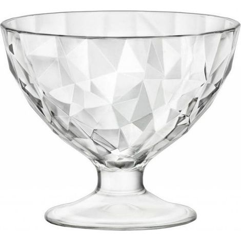 Coupe à Glace Diamond Verre Texturé, 36 Cl, élégant - Bormioli