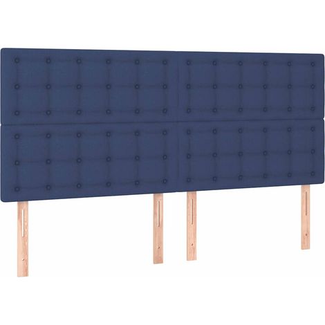 Maison Exclusive - Cabecero de cama azul 200x5x118/128 cm Tela (1/5)