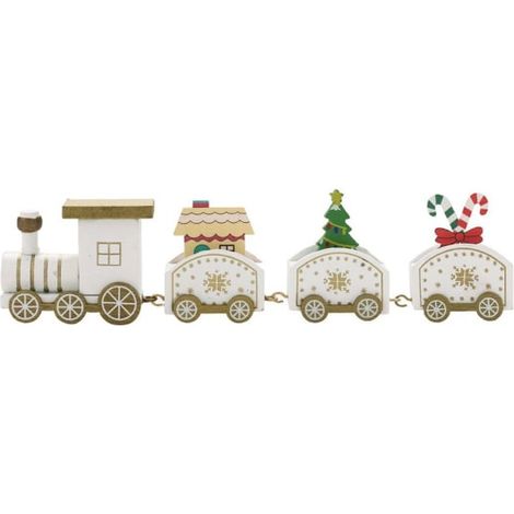 Träjul tåg Juldekoration tåg för grange Festlig adventskalender KLB (1/5)