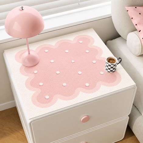 Tapis de protection table de chevet XF neige rose d'hiver 4545cm nappe meuble lin 30 × 30 × 30 cm 1 kg – Livraison gratuite