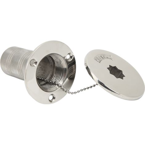 Bouchon de réservoir de carburant pour pont bateau avec couvercle, acier inoxydable 316 poli miroir, quincaillerie marine (1/5)