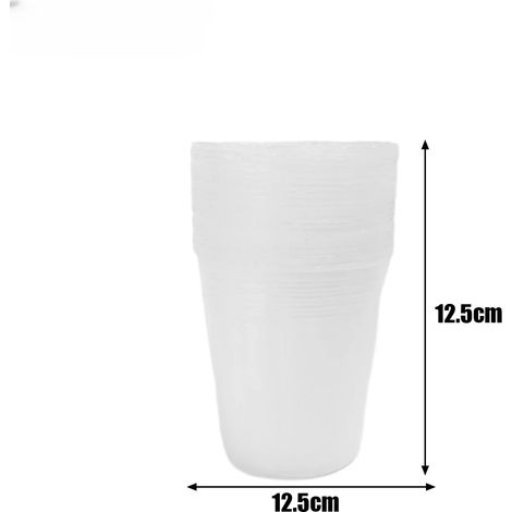 (12,5 x 12,5 cm, 50 pièces) Pot de fleurs transparent pour pépinière, godet de semis, outil de jardinage et de transplantation (1/4)