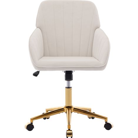 Chaise de bureau pivotante réglable en hauteur pour la maison et la chambre – Chaise ergonomique avec dossier, adaptée aux longues périodes assises. (1/5)