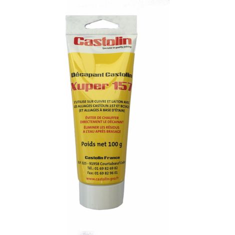 Castolin – Décapant flamme gel translucide 100g – Pour soudure étain/argent – Réduit oxydation et améliore mouillage