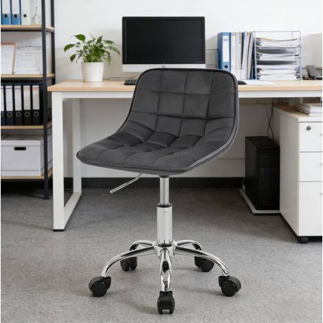 Bürostuhl Samt höhenverstellbar drehbar mit Rollen OKMYHOME (1/5)