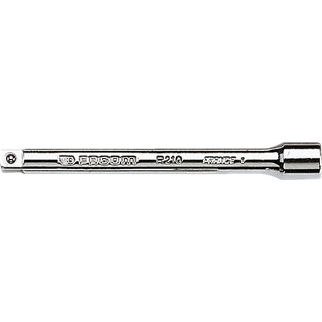 Facom – Rallonge 1/4'' carrée 55 mm – Finition chrome – Pour espaces confinés – Accessoire professionnel pour clé à cliquet