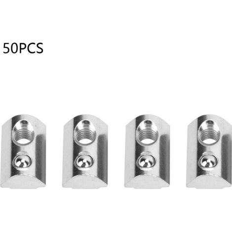 Europäische Standard-Elastikmuttern, Aluminiumprofile, T-Nut, M6-Federmuttern, 50 Stück Crezuo (1/4)