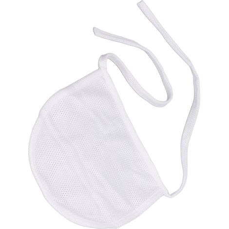 Protecteur de trachée ajustable pour stomie, couverture respirante en double couche, longueur réglable, couleur blanche (1/5)