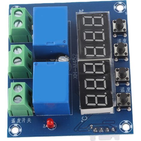 Carte de contrôle du module de contrôle automatique de température et d'humidité constantes XH-M452 DC 12V à double sortie (1/5)