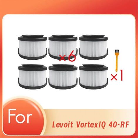 Lot de 6 filtres avant avec brosse de nettoyage pour aspirateur domestique Levoit Vortexiq 40-Rf - Pièces de rechange pour filtre