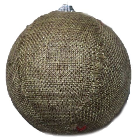 Addobbi natalizi decorazioni per albero di natale palline in juta beige set da 10 molto belle e particolari moderno e speciale (1/4)