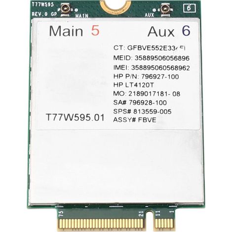 T77W595 4G LTE Kartenmodul LT4120 796928-001 MDM9625 für Probook/EliteBook 820 840 850 G2 G3 (1/5)