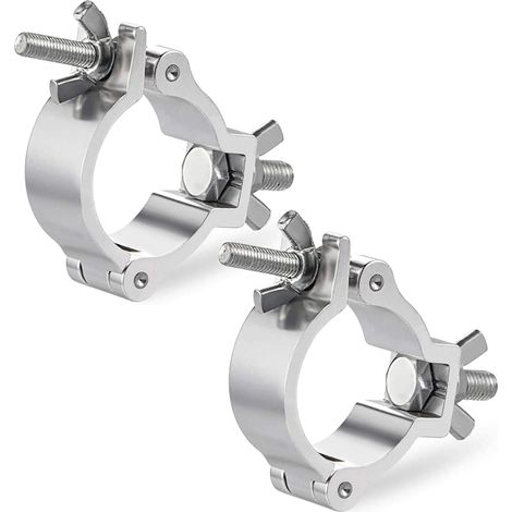 Set of 2 mounting brackets for stage lighting - 25-30 mm - With a load capacity of 100 kg - Lighting accessories for mobile stage lights (1/5)